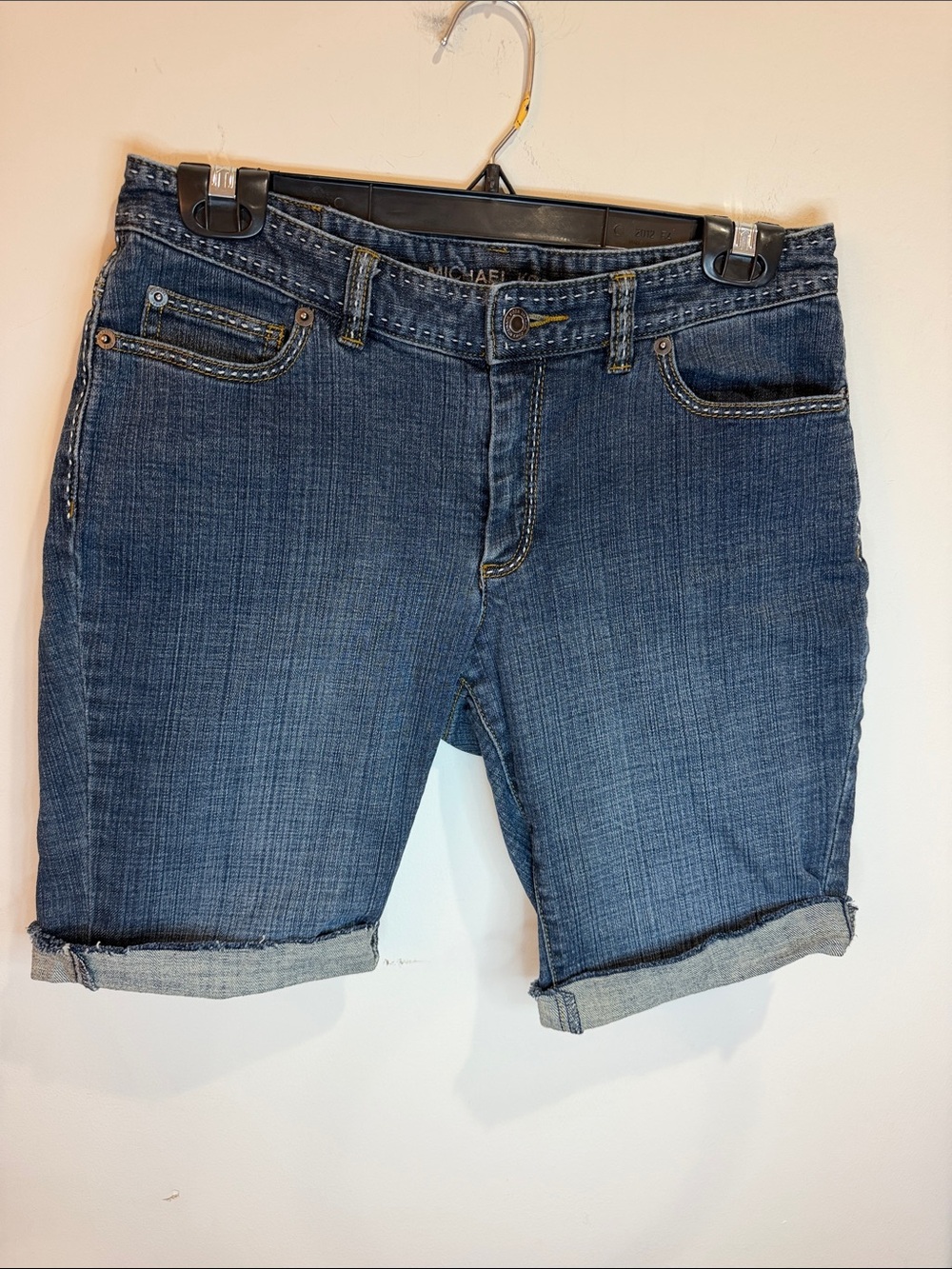 Michael Kors Dark Wash Denim Bermuda Shorts, 6P